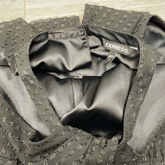 Express Black Halter Dress Keyhole Front and Back L - Picture 15 of 16
